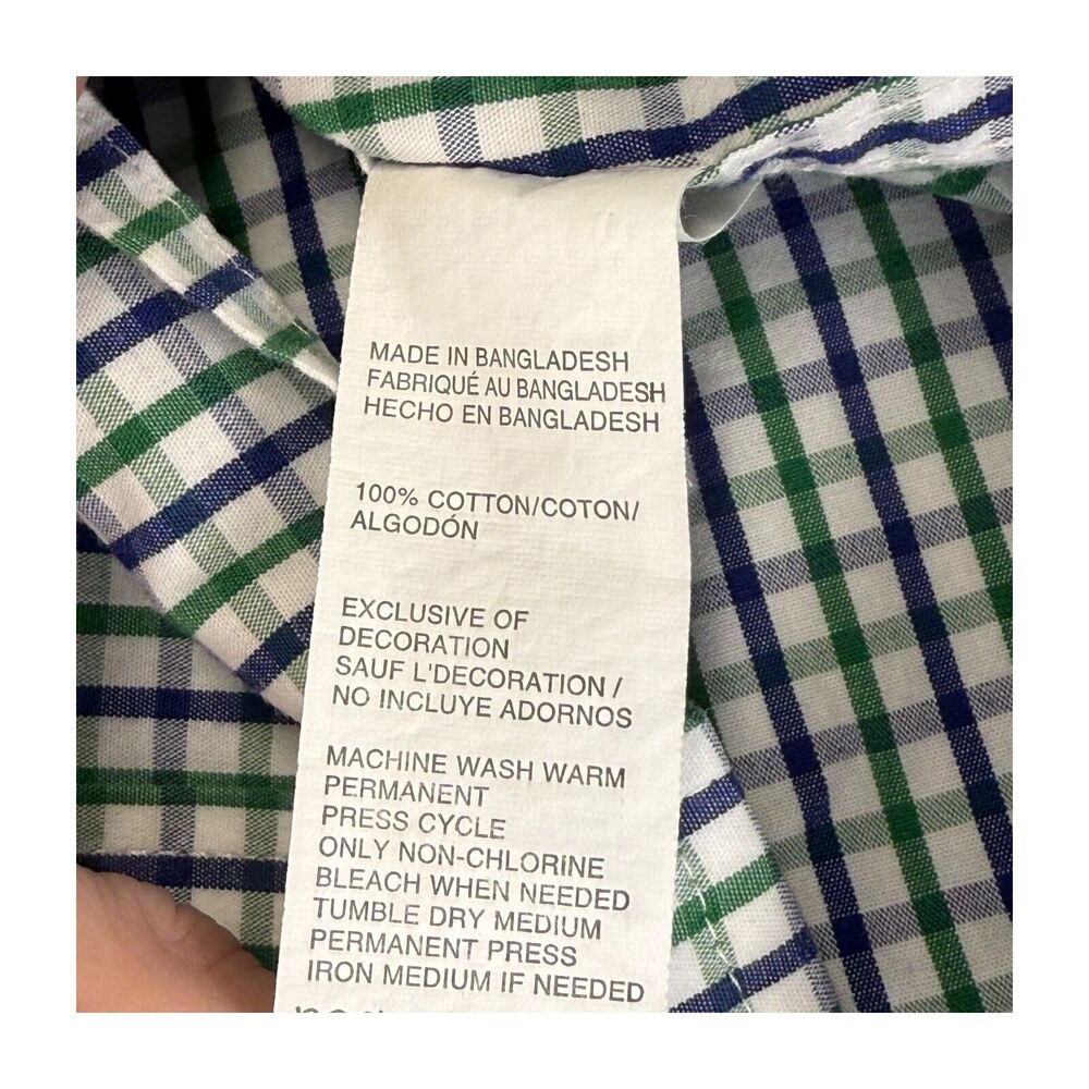 IZOD Shirt Men's XL Multicolor Plaid 100% Cotton Long Sleeve Collared Button-Up - Picture 9 of 9